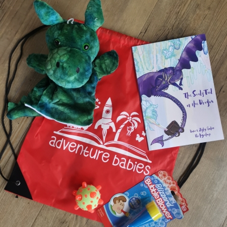 sensory storytelling bag - dragon story