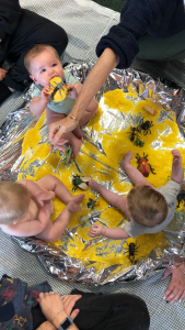 In our classes, I get to see babies make those connections in real-time, as sensory experiences and storytelling work their unique magic