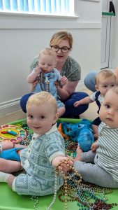 how to set up a baby play area