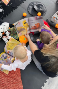 reading to a newborn
