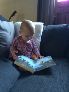 reading to a newborn