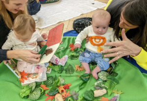 reading to a newborn