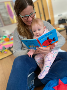reading to a newborn
