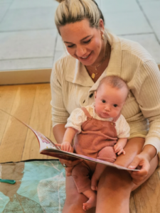reading to a newborn