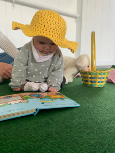 reading to a newborn