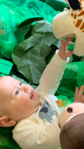 why does my baby copy me?